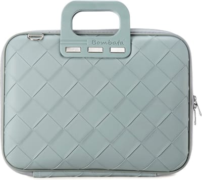 Bombata Intrecciato 13 / 14 inch Laptoptas Unisex - Vlechtpatroon - Lichtblauw