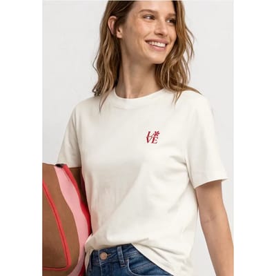 Shirt met ronde hals en printdetail