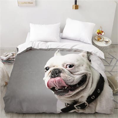 Luxe 3D Beddengoedset Europa Queen King Double Dekbedovertrekset Bedlinnen Comfortabel Deken/Quilt Overtrek Bedset Dier Liggen AU Single(140x210cm)