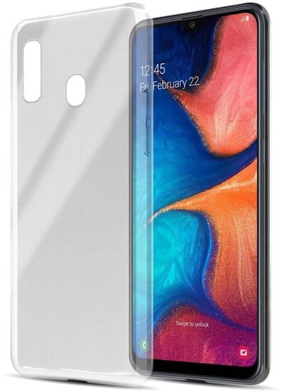 Cadorabo Hoesje geschikt voor Samsung Galaxy A20 / A30 / M10s in VOLLEDIG TRANSPARANT - Beschermhoes gemaakt van flexibel TPU Silicone Case Cover
