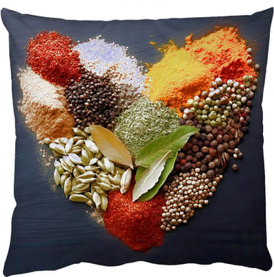 Sierkussens - Kussentjes Woonkamer - 50x50 cm - Specerijen - Mix - Hartvorm - Zwart