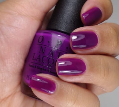 o.p.i. nail laquer, flush n purpill