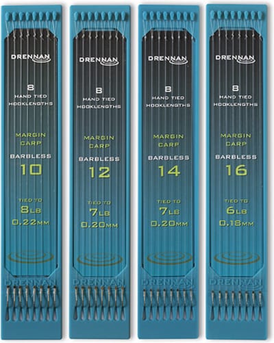 Drennan Margin Carp Barbless (8 pcs) - Maat : 15cm - haak 16 - 0.18mm