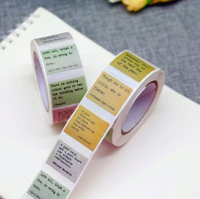 Vintage Motivatie Stickers Rol - 500 stickers - Dagboek, Planner, Scrapbook - Cadeau onder 10 Euro, Sinterklaas, Kerst & Schoencadeau