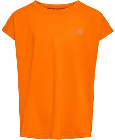 Only Paubree SS Loose Train Tee meisjes sportshirt oranje