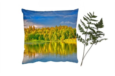 Sierkussens - Kussentjes Woonkamer - 45x45 cm - Water - Natuur - Bos