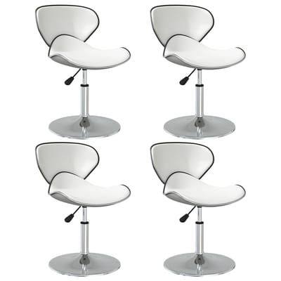 vidaXL - Eetkamerstoelen - 4 - st - kunstleer - wit