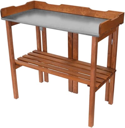 Oppottafel / Plantentafel met Zinken Werkblad