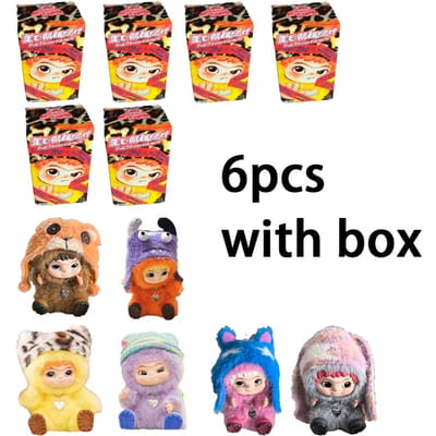 Nieuwe Wakuku Pluizige Populaire Leuke Feest Verpakking met Verrassing Schattige Wakuku Actiefiguur Mystery Box Schattige Poppen Tas Hanger Pop Verrassingszak Cadeau black
