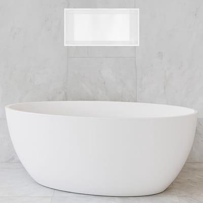Hotbath &More Inbouwnis - 30 x 60 x 10 cm - Mat Wit