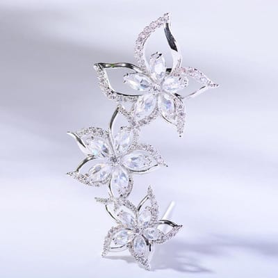 Vintage Bloemen Broche - Gouden Pin Dames - Mode Accessoire - Zirkoon Inleg - Zie Foto - Multicolor