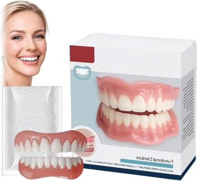 Nep Tanden Set - Kunstgebit Veneers - Tijdelijk Gebruik - Zonder Lijm - 10.7g - Natuurlijk