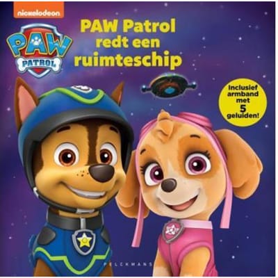 Paw Patrol redt een ruimteschip Geluidenboeken Baby- en peuterboeken Voorleesboeken