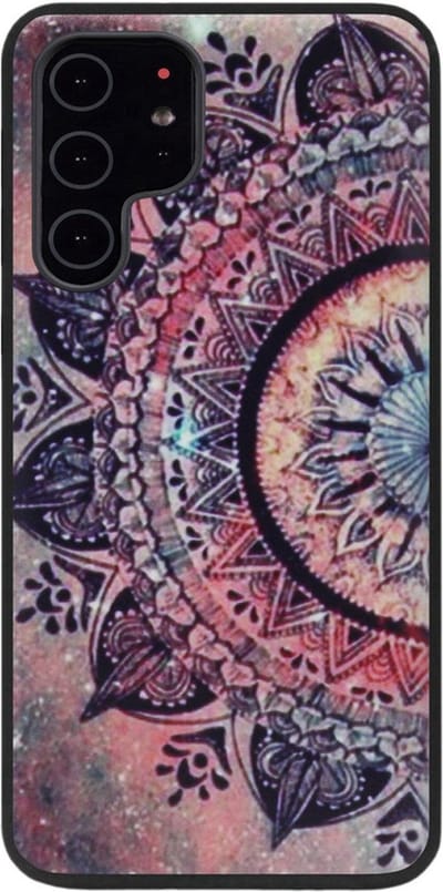 ADEL Valbestendig & Trendy Backcover Telefoonhoesje - Geschikt voor Samsung S22 Plus - GSM Hoesje met Perfecte Fit - Telefoonhoesjes - Vrolijke Bloem Mandala