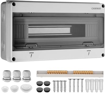 Zekeringkast opbouw 1 rij 18 modules waterdicht IP65 voor buiten en tuin