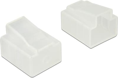 RJ45 (v) afsluitcovers voor RJ45 (m) connectoren - 10 stuks / transparant