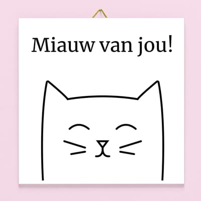 Tegeltje Miauw van jou van Ditverzinjeniet