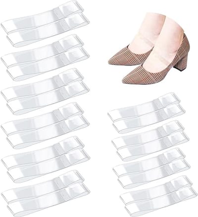 10 Paar Onzichtbare Schoenenbandjes - Transparant TPU - Anti-slip & Anti-los - Voor High Heels & Pumps - Universeel