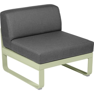 Fermob BELLEVIE Zitbank Module Midden - 65 lindegroen mat - A3 grafietgrijs