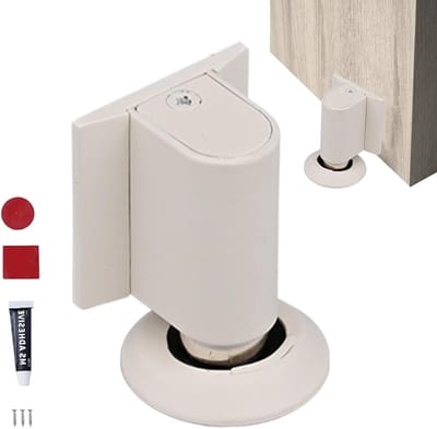 Magnetische Deurstoppers - Deurvastzetter Deurhouder - Deuren Open Houden - Eenvoudige Hoogteverstelling - 9 x 5.5 x 5.5 cm - Wit