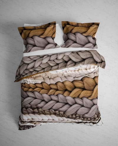 Heckett & Lane Daley Dekbedovertrek - Twill - Lits-jumeaux - 240x200/220 cm - Natural Taupe