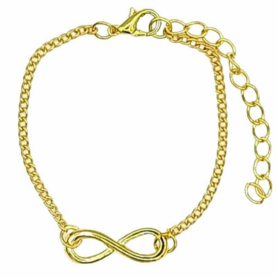 Rhylane – Infinity Armband / Enkelbandje – 16 cm + 5.5 cm Verstelbaar – Kleur Goud