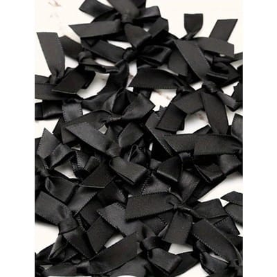 (50 Stuks/Zak) 4cm Lintstrik in Diverse Kleuren voor Cadeaudecoratie en het Maken van Haarspeldjes Hoofddeksels Terug Naar School Valentijnsdag one-size zwart