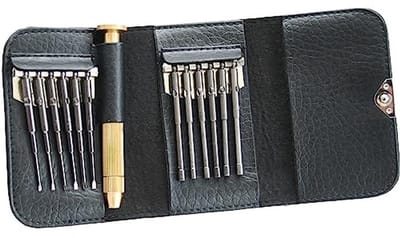 Schroevendraaier Set - Precisie Gereedschap - Brillen Repareren - 12-in-1 Functies - Compact Formaat - Zwart
