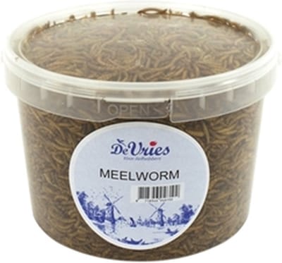 Meelwormen DE VRIES - Gedroogde Black Soldier Fly - 450 gr, 52,6% Eiwit, Hersluitbare Emmer