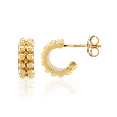 Cavill - Zilveren Oorbellen 925 Sterling Zilver Verguld - Elegante Kleine Hoepels 10 mm - Tijdloze Chique Accessoires voor Dames