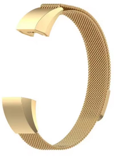 Scoby - Horlogebandje - Smartwatch Band - Geschikt voor FitBit Alta - Magneetsluiting - Goud - Maat S
