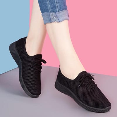 Zomer Mesh Schoenen Dames Ademend Holle Mesh Sportschoenen Alles-match Casual Schoenen Zachte Zool Damesschoenen Enkele Schoenen 40 white