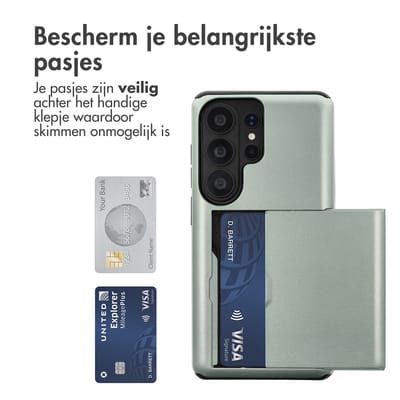 imoshion Hoesje met Pasjeshouder - Geschikt voor Samsung Galaxy S26 Ultra - Groen