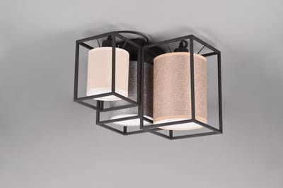 Reality Plafonniere Ross excl. 3xE27 max.40,0 W Textiel Pastel kleuren L46,5 L36 H28,5