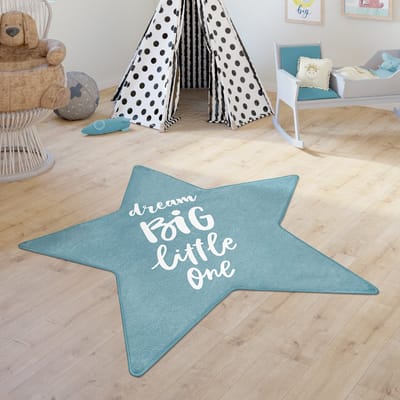 Paco Home Vloerkleed Voor Kinderkamer Meisjes Jongens Kinderkamer Ster Modern Met Woorden 150 cm Stern-Form