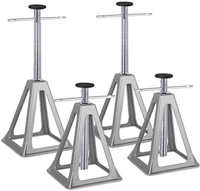 In hoogte verstelbare steunbokken voor caravans en aanhangers - Set van 4, 1000 kg draagvermogen per stuk