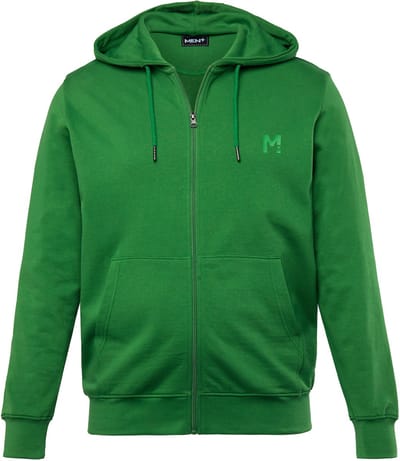 Men Plus - Heren - Trainingsjasje met capuchon basic - Lichtgroen - Maat L
