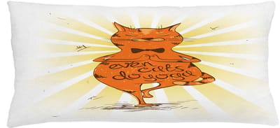 ABAKUHAUS Yoga-Kussenhoes – Bedrukt aan Beide Zijden – 90x40 cm, Multicolor, Rits