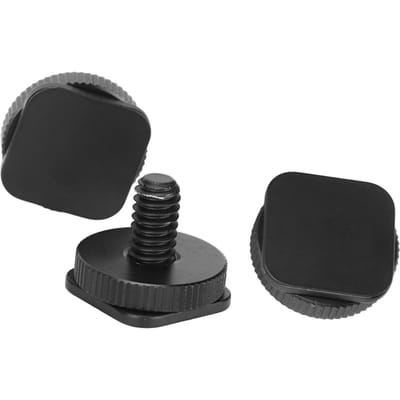 3 Stuks 14in Statief Montageschroef DSLR Camera Hot Cold Shoe Adapter Gereedschap voor Flitsers Microfoon LED black
