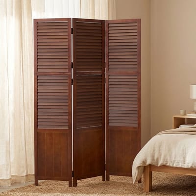 Homestyle4u Kamerscherm 3 panelen - 120x170 cm - Bruin - 3-delig