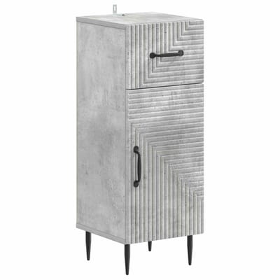 vidaXL - Badkamer - Opbergkast - HAARLEM - Betongrijs - 30 - x - 31 - x - 80 - cm