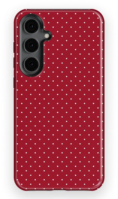 Micro Dots Tough Hoesje Samsung Galaxy S24 Plus | Geschikt Voor Mag | Stippen Motief Backcover Samsung Galaxy S24 Plus Red Velvet