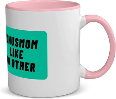 Akyol - bonusmom like no other koffiemok - theemok - roze - Moeder - geweldige bonusmoeder - niemand anders - verjaardag - cadeau - kado - bedankje - geschenk - 350 ML inhoud