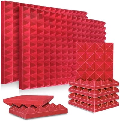 Geluidsisolatie Schuim - Akoestische Panelen - Studio Verbetering - Hoge Dichtheid Schuim - 6 Stuks Set - Blauw
