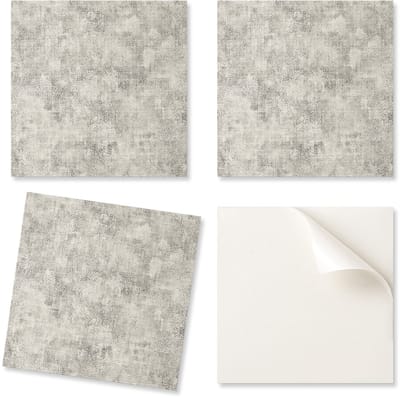 Set zelfklevende vinyltegels met een subtiel patroon, 20x20x20 cm