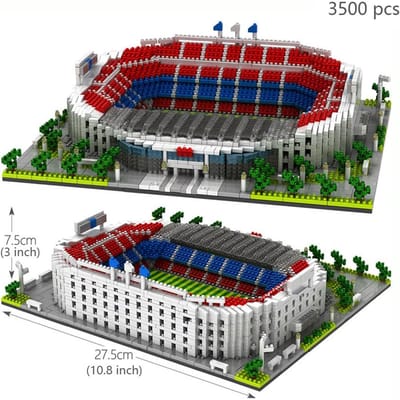 Hoge Kwaliteit Barcelona Hoge Kwaliteit Stijl Hoge Kwaliteit Voetbal Hoge Kwaliteit Stadion Bouwset Hoge Kwaliteit Feest Cadeau Ideeën Zeer kleine schaal black
