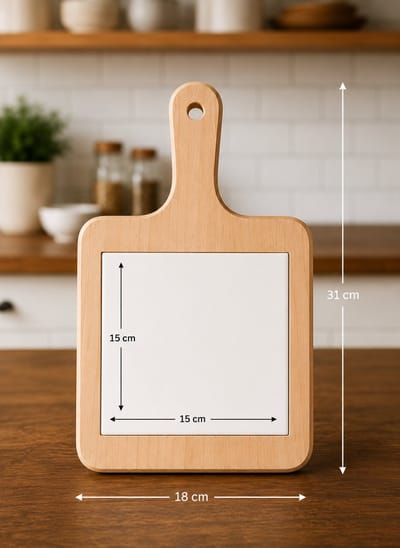 Kaasplank met Tegel Hoera Geslaagd! – Houten Serveerplank 18x31 cm – Afstudeer Cadeau – Diploma Cadeau