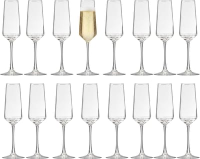 Vivalto Champagneglazen Luxe - 16x stuks - prosecco / cava glazen - 220 ml