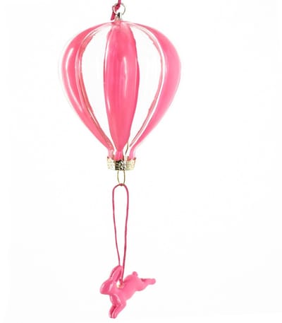 Hanger Luchtballon konijn fuchsia