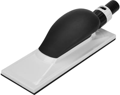 Dailygoods- Handschuurblok met Stofverwijdering - Schuurblok met Steel - Schuurpapier - 200 x 70 mm - Houtpolijsten - Fijn schuurblok